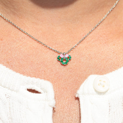 Disney Minnie’s Merry Wreath Necklace