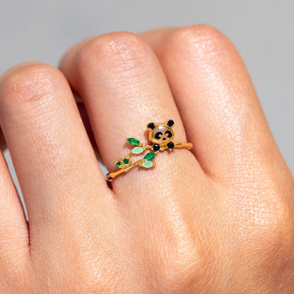 Lucky Panda Adjustable Ring