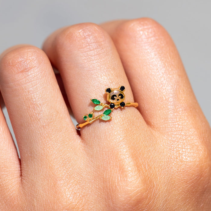 Lucky Panda Adjustable Ring – Girls Crew