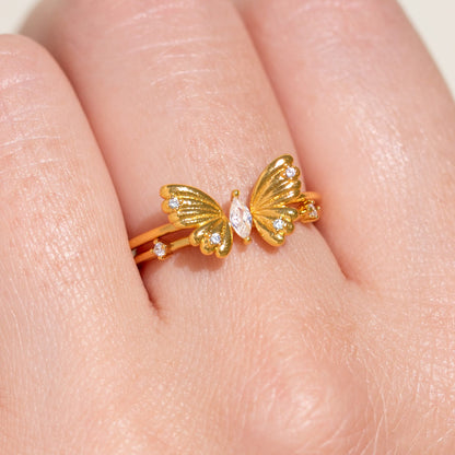 Perfect Fit Butterfly Ring Set
