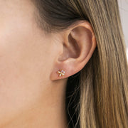 Crystal Gardenia Piercing Style Earring