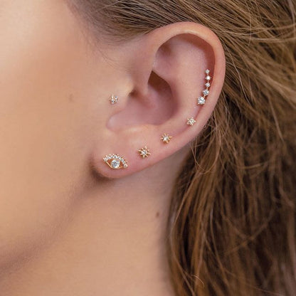 10k Solid Gold Kite Single Stud