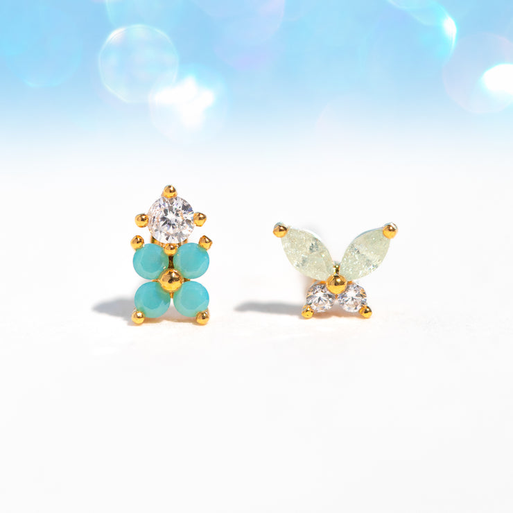 Blossoming Mint Mari Studs