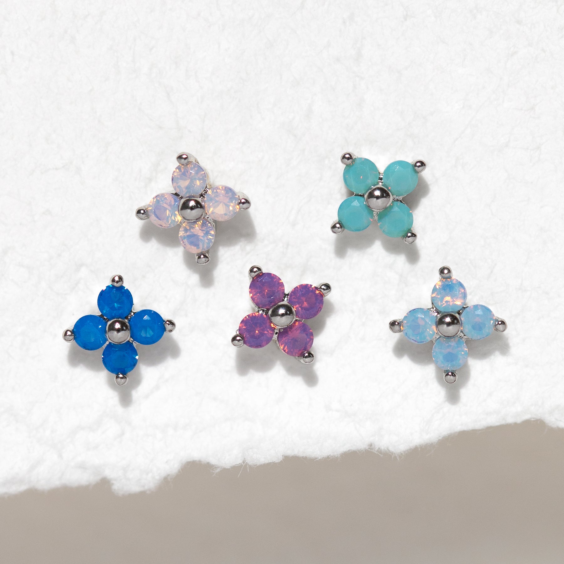 Teeny Tiny Blue Blossom Studs – Girls Crew