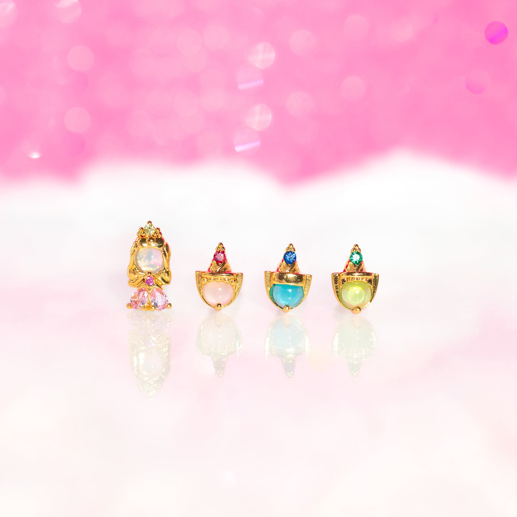 Sleeping Beauty Disney Princess Earring Set - Multi/Gold – Three pairs of  Disney Princess earrings – BaubleBar