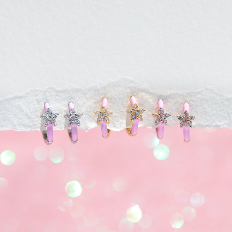 Pinky Azalea Hoops