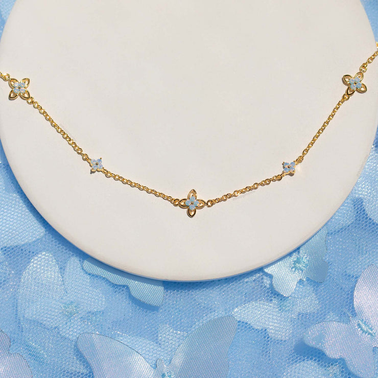 Enchanting Blue Blossom Necklace
