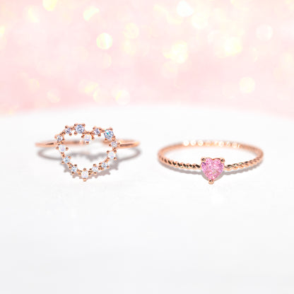 Heart to Heart Ring Set