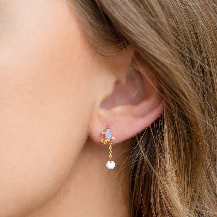 Teardrop Dangle Piercing Style Earring