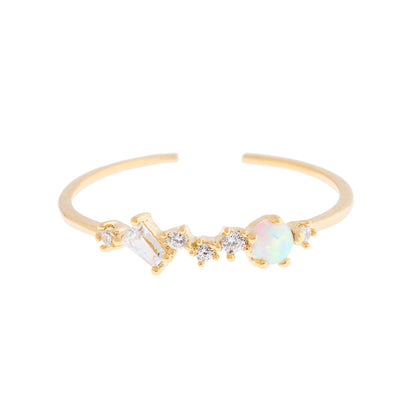 Charming Opal Adjustable Ring