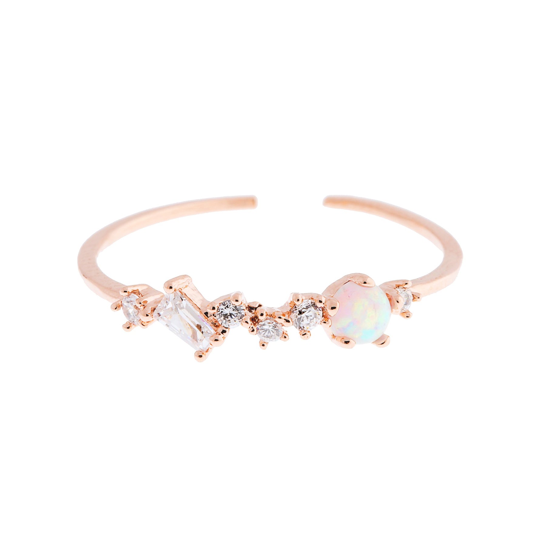 Charming Opal Adjustable Ring