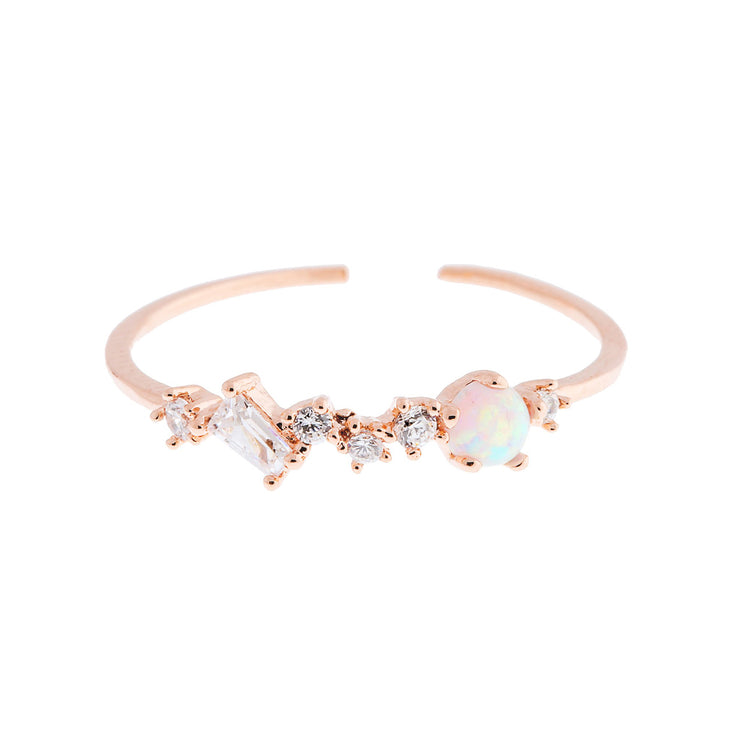 Charming Opal Adjustable Ring