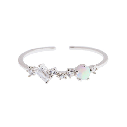 Charming Opal Adjustable Ring